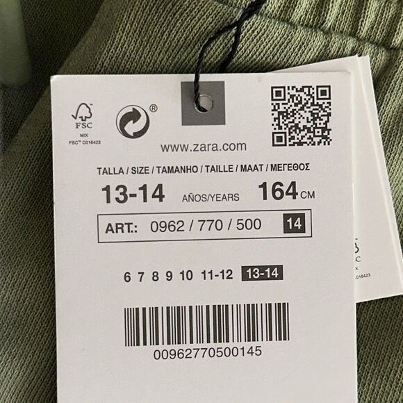 ZARA Kids | Green | MIXED CARGO SHORTS - Picture 4 of 5